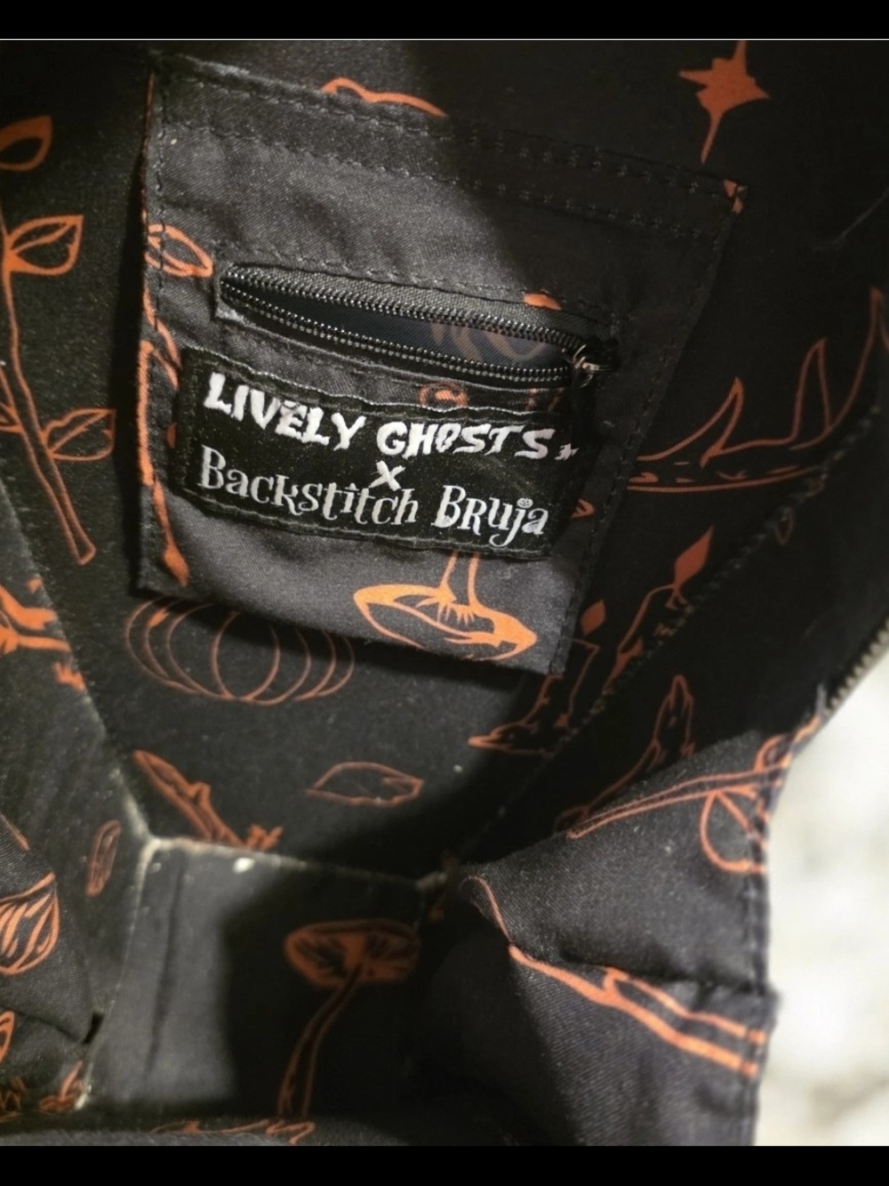 Pumpkin Coffin Purse From Lively Ghosts X Backstitch Bruja - Picture 3 of 4